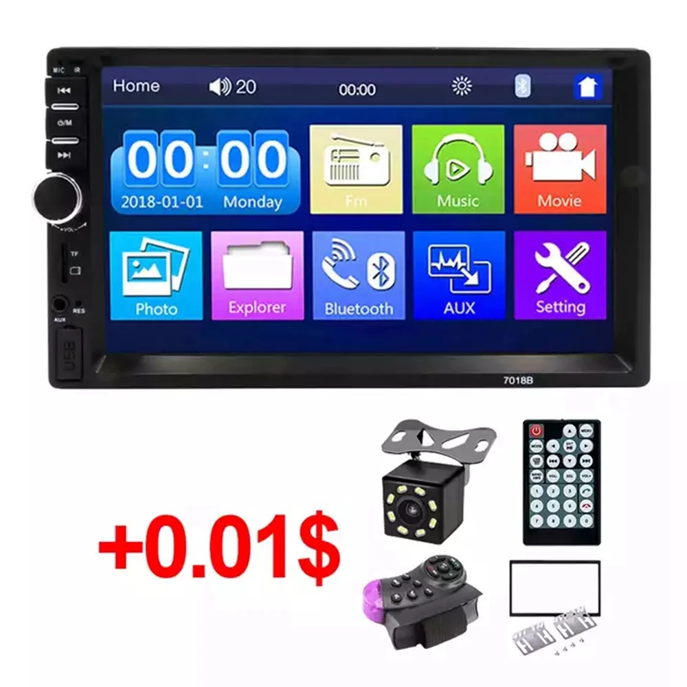 

Car Rad 2 din Car Radio 7" HD Autoradio Multimedia Player 2DIN Touch Screen Auto audio Car Stereo MP5 USB TF FM Camera