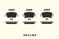 

B2466416515 для задней тормозной колодки AURIS 1,4 D4D 2013 COROLLA D4D COROLLA D4D COROLLA D4D COROLLA