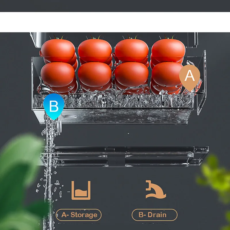 drawer refrigerator storage box fruit vegatable fresh keeping storage bin stackable fridge organizer kitchen pantry cabinet box free global shipping