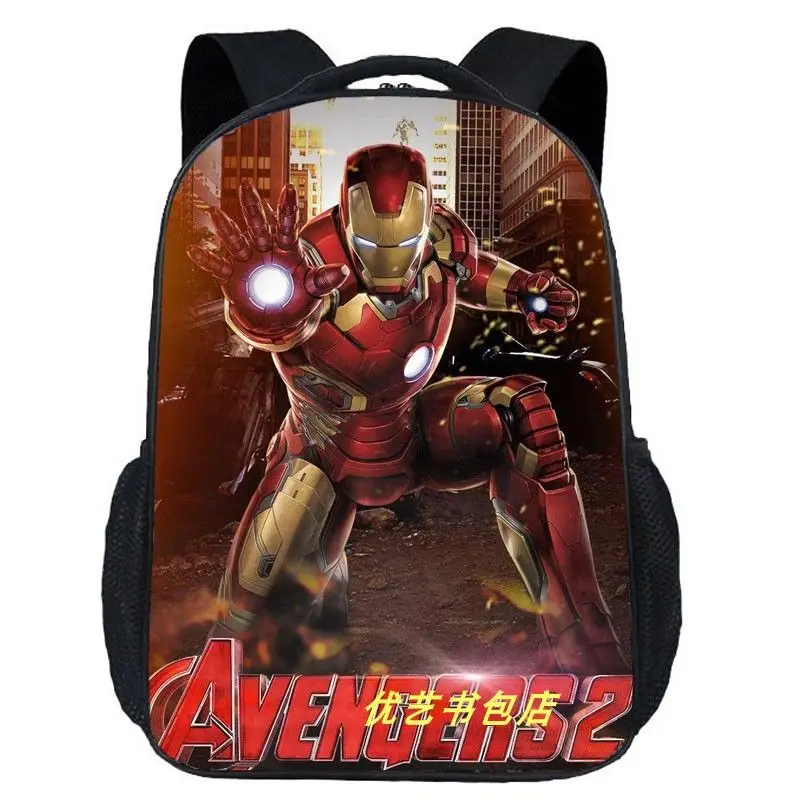 Disney's Avengers 2022 New Boys Anime Large Capacity Cool Waterproof School Bag Side Mesh Pocket Lightweight Handsome Backpack