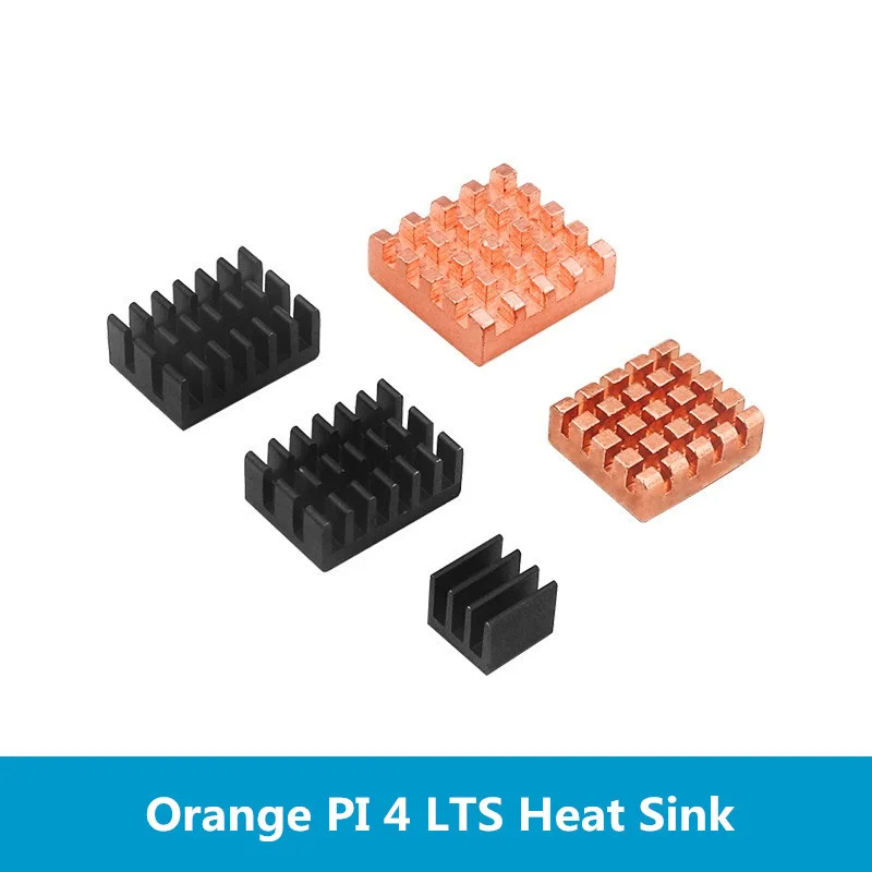 

Orange Pi 3 LTS / Orange Pi 4 LTS Heat Sink Aluminum Alloy Radiator Copper Cooler Kit Passive Cooling Heatsinks for Demo Board