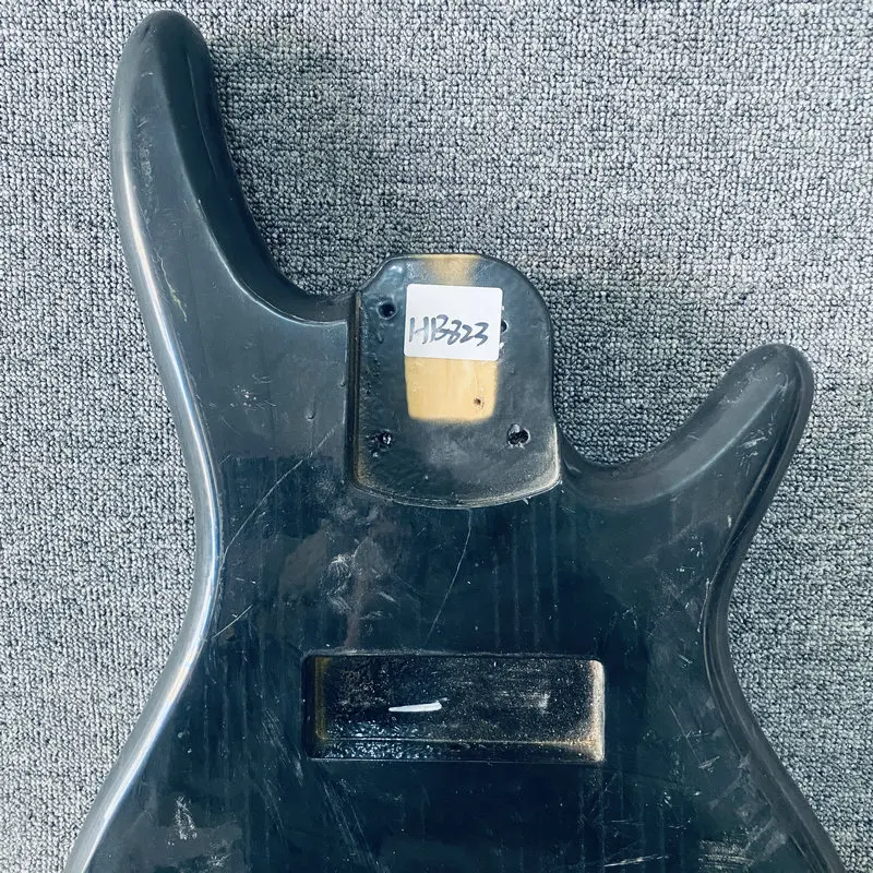 HB823 черный цвет активный электрический бас в массиве древесины с трещинами для