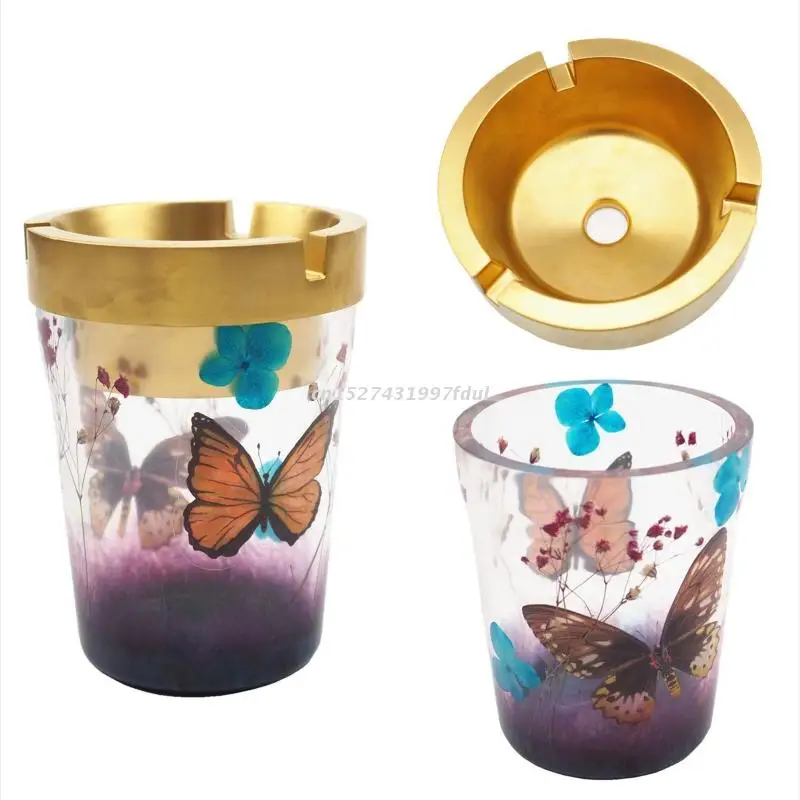 

Silicone Ashtray Coaster Molds with 3 Slots Cigarette Butt Holder Mold for Resin Casting Jewelry Container Home Decor