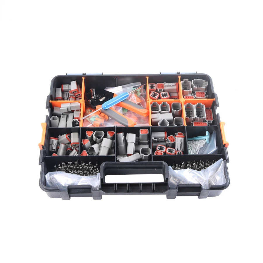 

519PCS Deutsch Connector Kits with Crimping Tool DT series connectors DT04 DT06 2PIN 3P 4PIN 6S 8P 12Pin