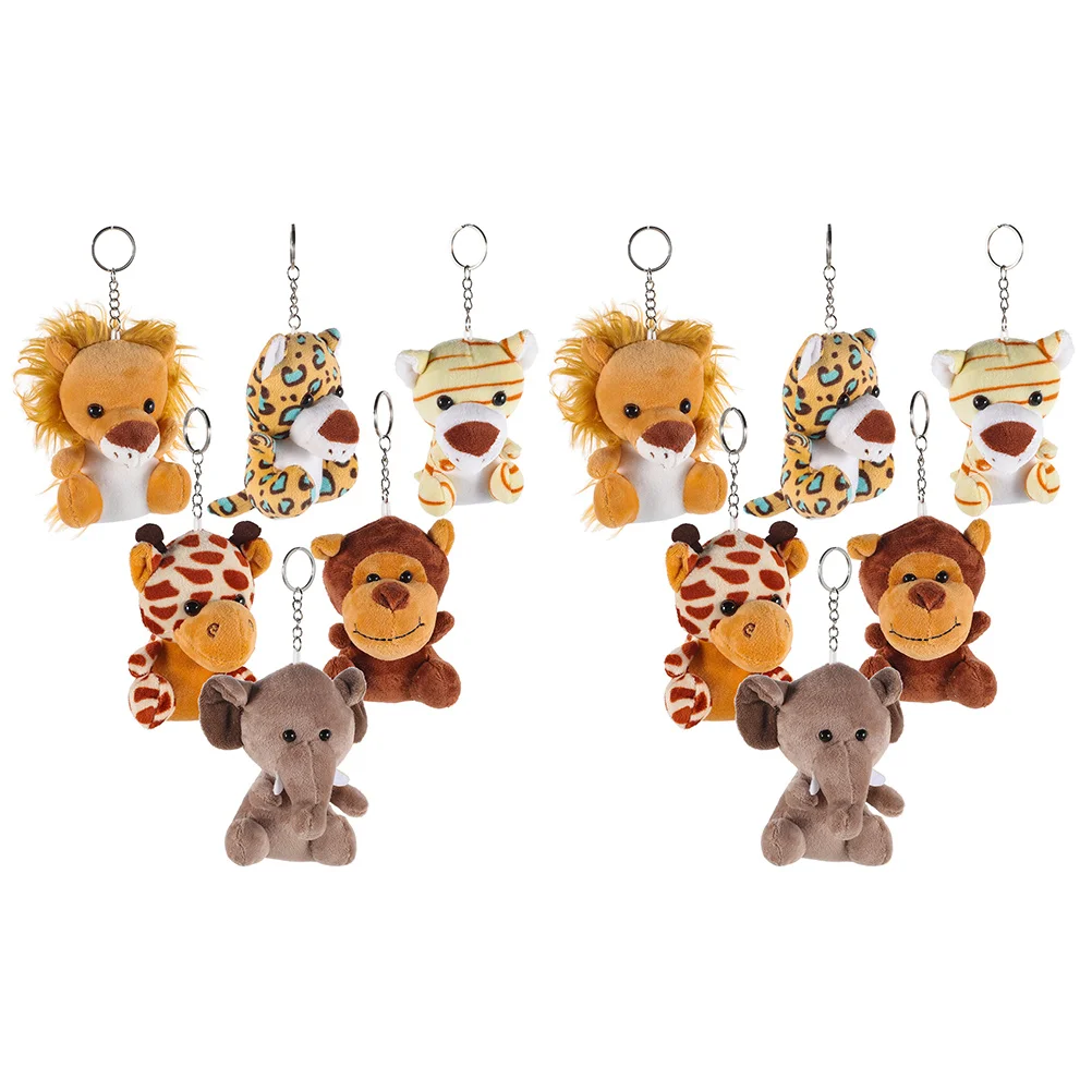 

Infant Animal Plush Toy Pendant Key Cartoon Keychain Jungle Animal Ornament Plush Animal Key