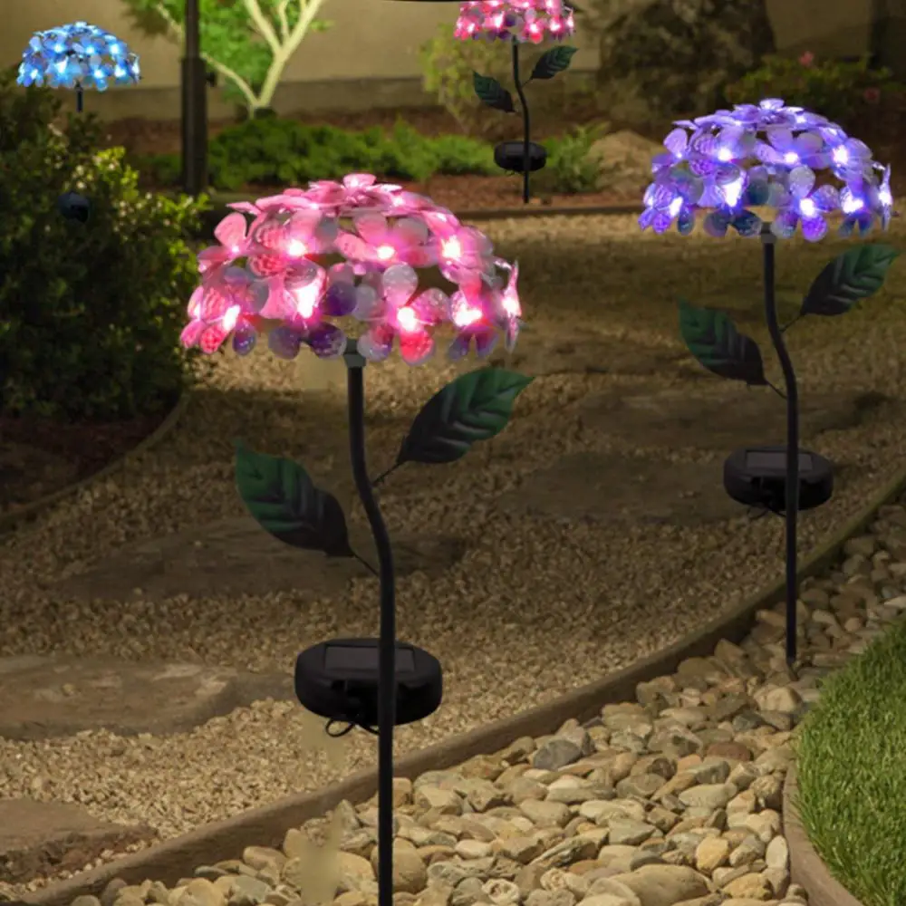 

Solar Ground Plug Lamp Simulation Flowers Light Outdoor Creative Garden Floor Lamp For Villa Lawn Courtyard Landscape Decoration