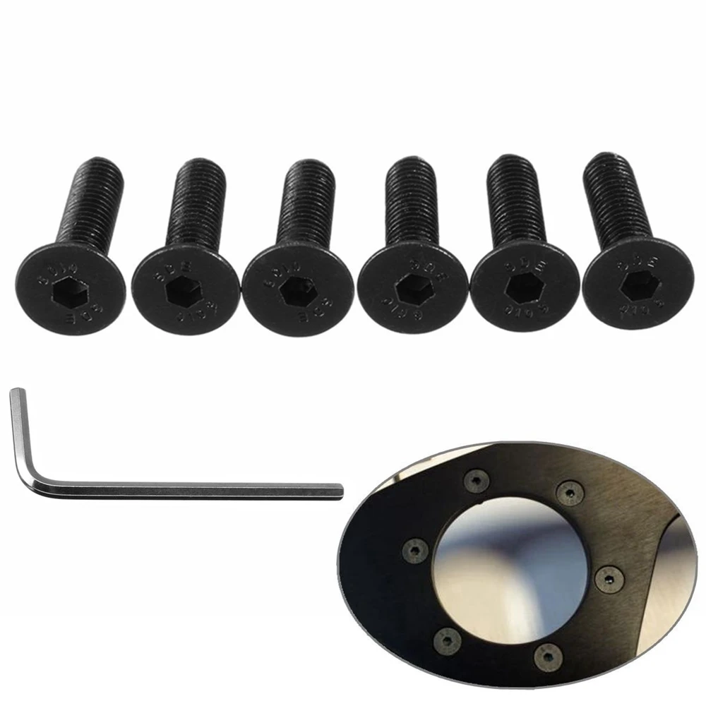 

6 шт. сгоревшие титановые рулевые болты, синие болты подходят для большинства рулевых колес, работает в комплекте с круглой и плоской головкой