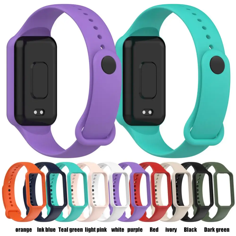 Ремешок силиконовый для Amazfit Band 7 сменный спортивный мягкий браслет спортивные