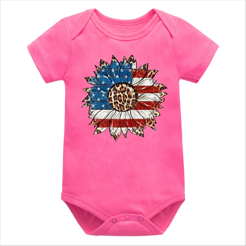 Американский стиль американский флаг США цветок одежда для маленьких мальчиков