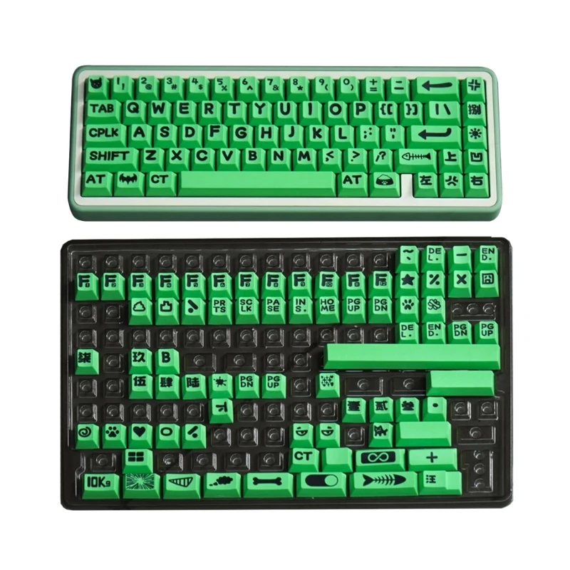 

Replacement Key Cap Set 138 Pieces PBT Heat Sublimation for Mechanical Keyboard Dropship