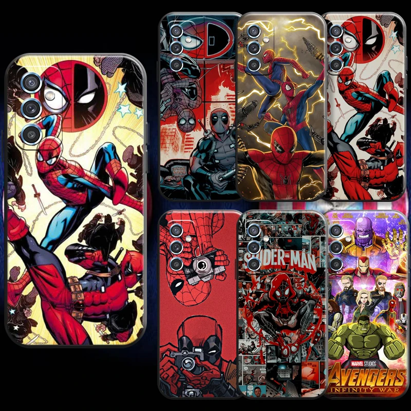 

Marvel Spiderman Comics For Huawei Y6 2019 Y9 2018 Y7 Y9 Prime 2019 Phone Case Black Soft Silicone Cover Liquid Silicon Carcasa
