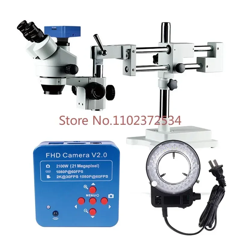7-45-кратный зум-микроскоп 21 МП USB-выходы цифровая камера Davit Arm двойная стрела