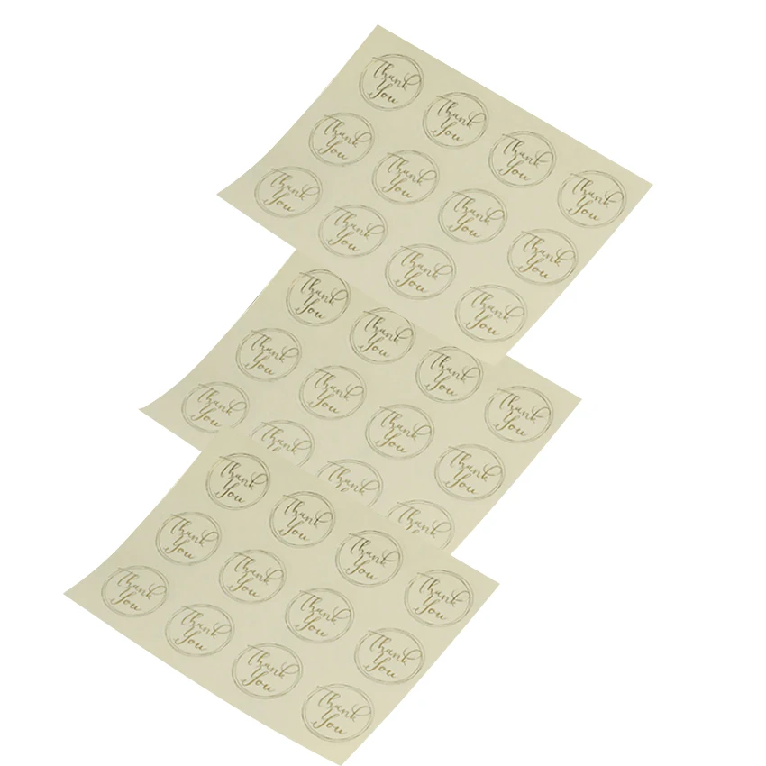 

120Pcs/pack Transparent Round Bronzing Thank You Round Scrapbooking Paper Labels Seal Stickers