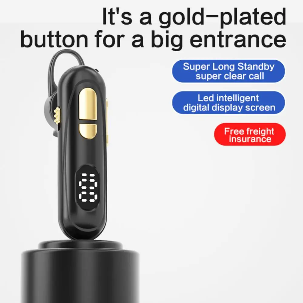 

Earhook Digital Capacity Display Bluetooth Earphone Waterproof Tws Headphones Wireless Headset For Android Ios With Mic Earbuds