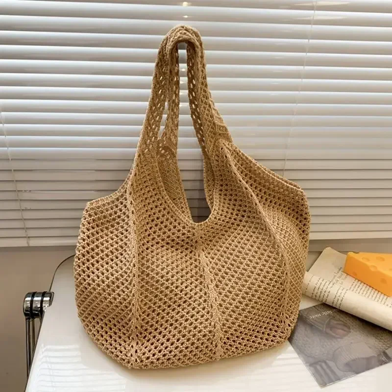 Женская плетеная Сумка-тоут в стиле ретро