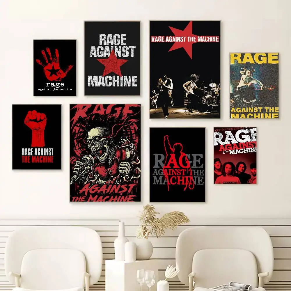 Фото Постер группы Rock Band R-Rage Against the M-Machine, HD, самоклеящийся, водонепроницаемый, настенный декор, идеально подходит для дома, офиса, общежития, в качестве подарка №1