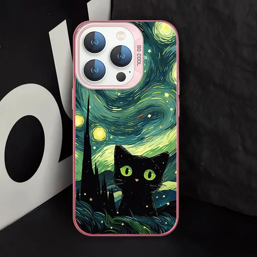 Чехол для телефона Van Gogh Art Cat для iPhone 14 15 16 Plus 16e 11 12 13 Pro Max 17 Air Soft Shell (art.: 3920d1e0464ca) - 3920d1e0464ca