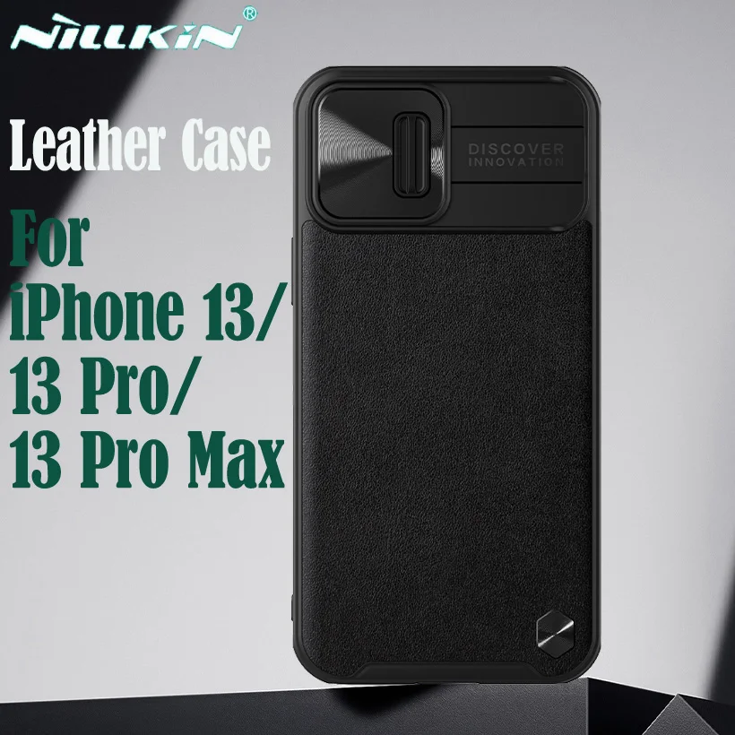 

For iPhone 13 Pro /13 Pro Max Case NILLKIN CamShield Leather Case Slide Camera Lens Protection Back Cover For iPhone13 Shell