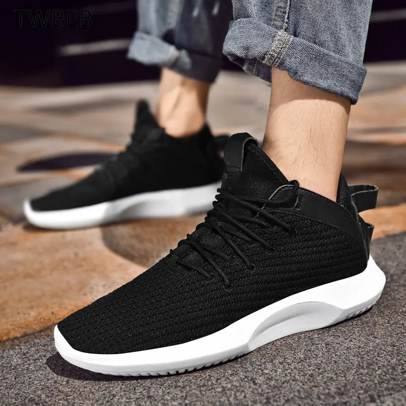 

New Men's Casual Shoes Sneakers Summer Running Tennis Fashion Flying Woven Breathable Non-slip Comfortable Man Vulcanized Shoes