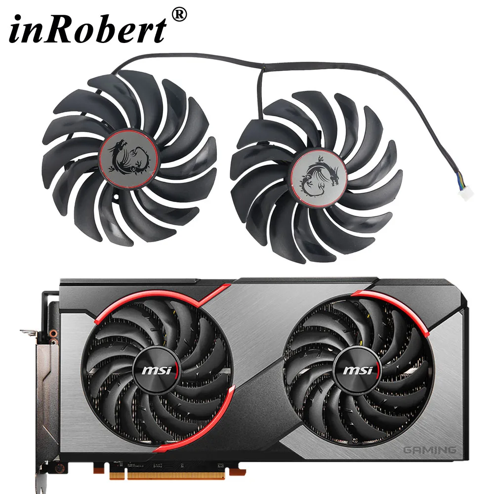

For MSI Radeon RX 5600 5700 XT GAMING X Video Card Fan PLD10010S12H 12V 0.40A RX5600 RX5700 GAMING Cooling Graphics Fan