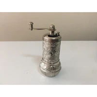 ottoman motif coffee and spices grinder silver