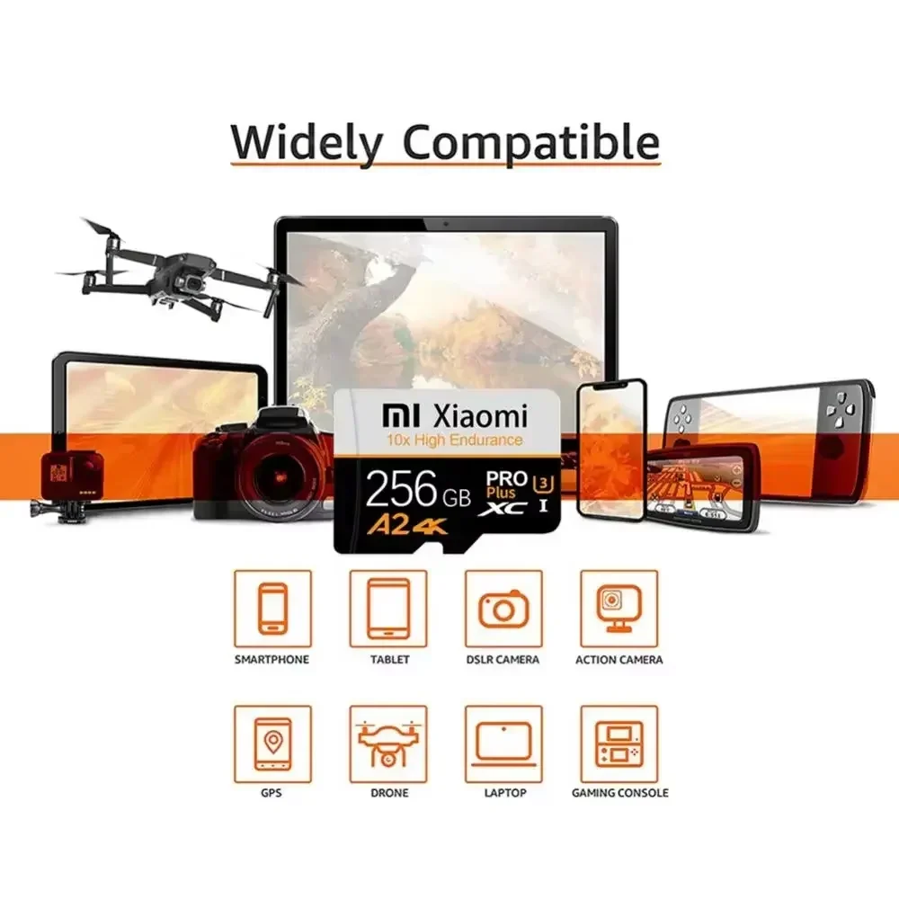 Стабильная карта памяти Xiaomi 2 ТБ, TF-карты, Micro TF, SD-карты, 1 ТБ, скорость 512 ГБ, A2, 256 ГБ, V60 для Android  мобильных устройств  камер (art.: 3920dd2ab1421) - 3920dd2ab1421