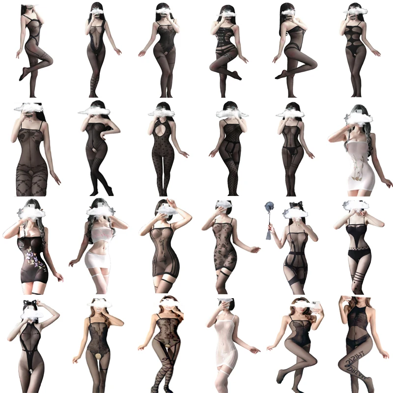 

Sexy Bodysuit Women's Hosiery Black Open Crotch Intimate Underwear Sexy Lingerie Hose Hot Teddy Sexy Costumes Porno Hose Tights
