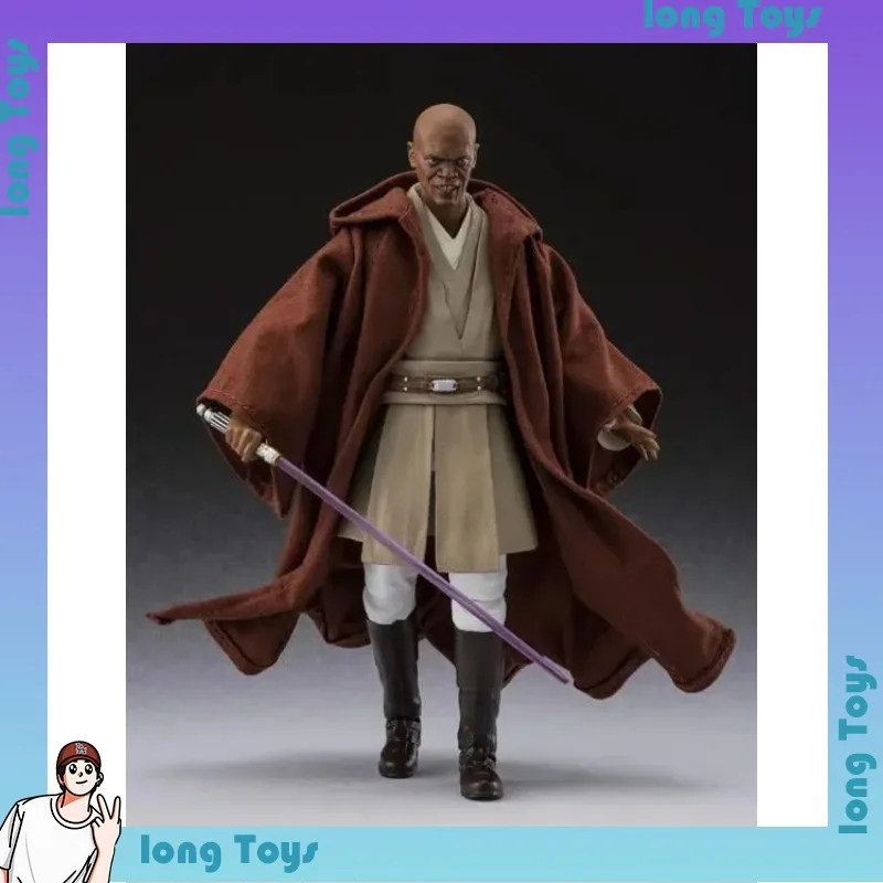 Фото В наличии 100% оригинальная эксклюзивная фигурка BANDAI S.H.Figuarts shf Tamashii Nations Star Wars Revenge Of The Sith Mace Windu №5