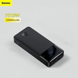 Baseus Power Bank 20000mAh PD 20W Portable Powerbank Charger External Battery For iphone 13 12 11 pr