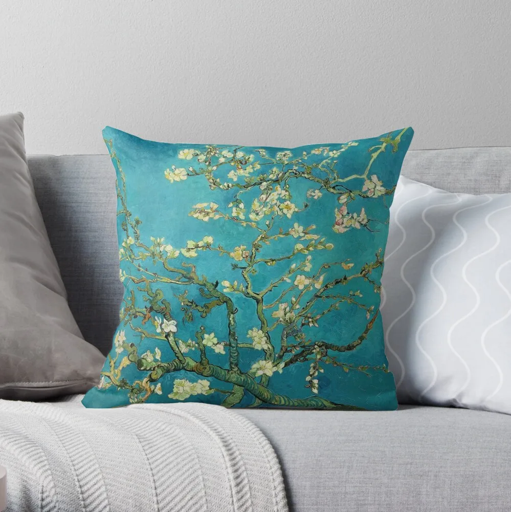 

Vincent Van Gogh Blossoming Almond Tree Polyester Decor Pillow Case Home Cushion Cover 45*45cm