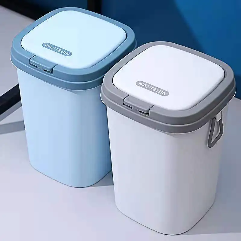 

8L/13L Wall Mounted Trash Can Bin With Lid Waste Bin Kitchen Cabinet Door Hanging Trash Bin Garbage Car Recycle Dustbin Rubbish