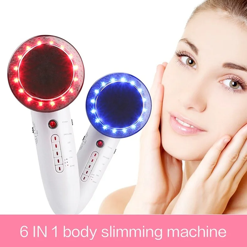 Face Lifting 3 In 1 Ems Ultrasonic Body Massager Device Ultrasound Fat Burner Cavitation Face Beauty Machine