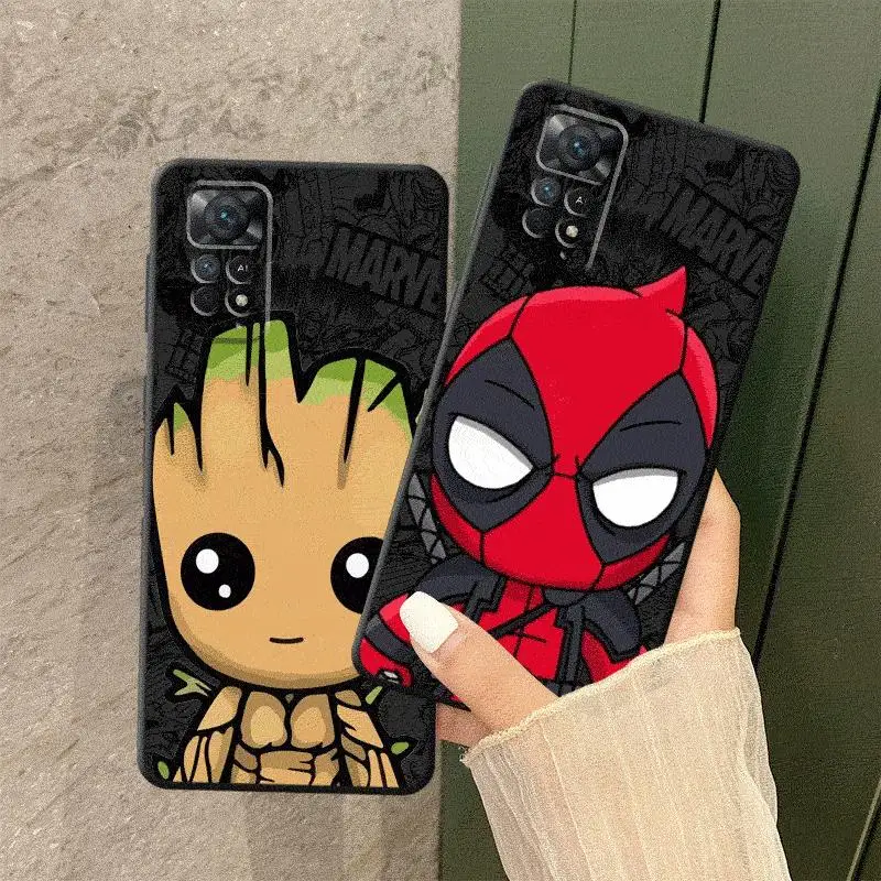 Чехол для телефона Marvel Deadpool Groot Xiaomi Redmi Note 7 8 T S 10 11 12 Pro ProPlus 13