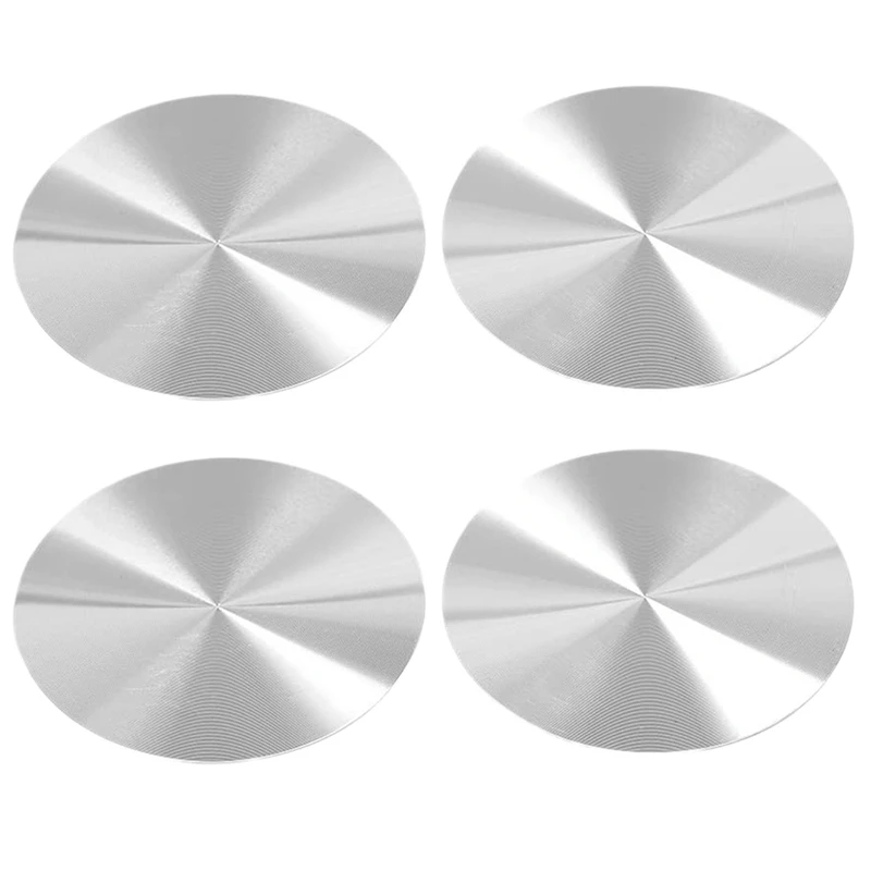 

4Pcs Silver Car Stainless Steel Water Cup Slot Non-Slip Cup Coaster Universal Car Anti-Slip Mat Accessories