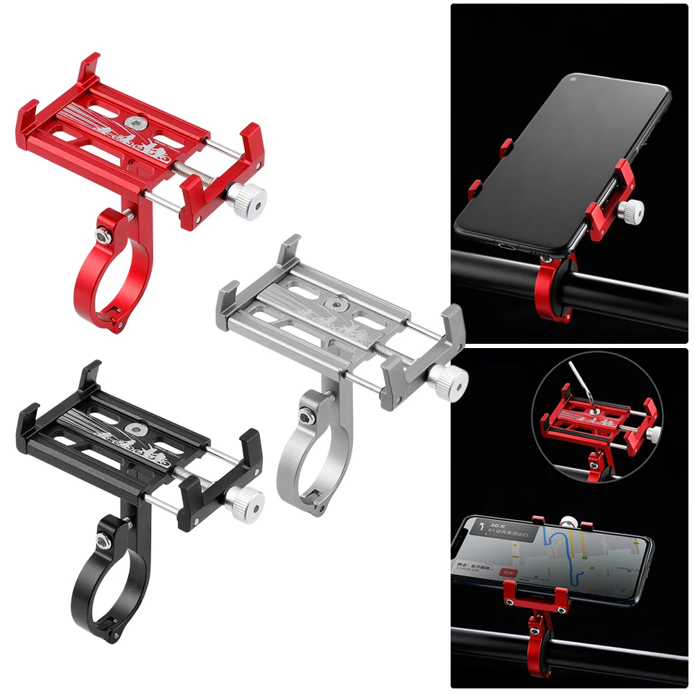 

Mobile Phone Holder Bike Handlebar Support Mount Bracket For Motorbike Bicycle Anti-slip Adjustable Mount Accessories