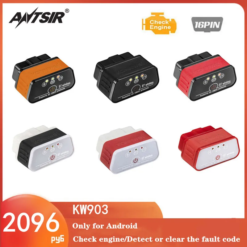 

Автомобильный сканер ELM327 OBD2, совместимый с Bluetooth, Автомобильные диагностические инструменты Elm327 V1.5 Obd 2, Автомобильный сканер