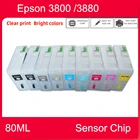 Пустой пополняемый картридж для принтера Epson Stylus Pro 3800 3880, einkshop T5801 T5802 T5803 T5804 T5805 T5806 T5807 T5808 T5809