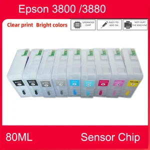 Пустой пополняемый картридж для принтера Epson Stylus Pro 3800 3880, einkshop T5801 T5802 T5803 T5804 T5805 T5806 T5807 T5808 T5809