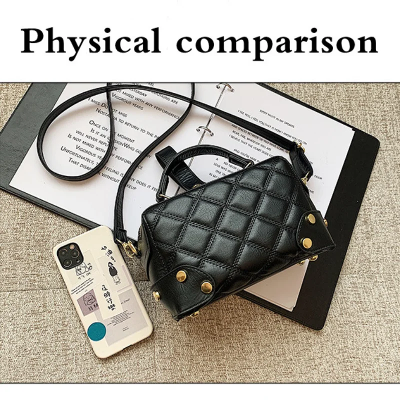 Women's Fashion Retro Crossbody Ringer Embroidery Thread Single Shoulder Bag Portable Luxury Square Hand Bags for женский Bolsa