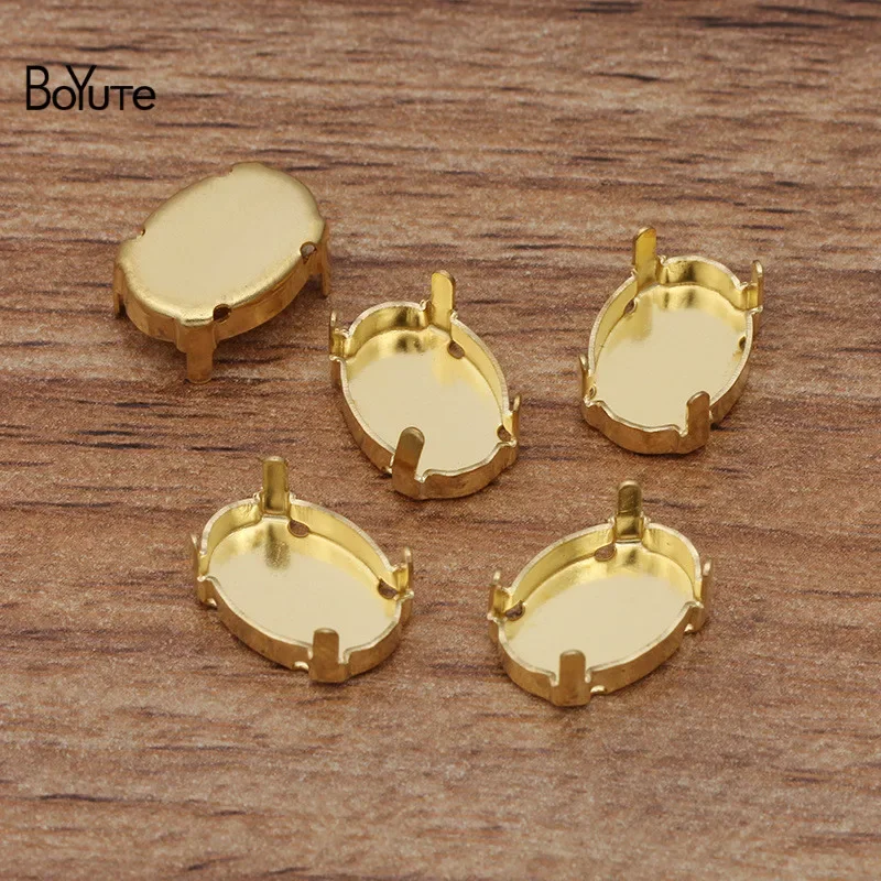 BoYuTe (100 шт./лот) Овальные 10*14 мм 13*18 основание кабошона металлические штамповочные