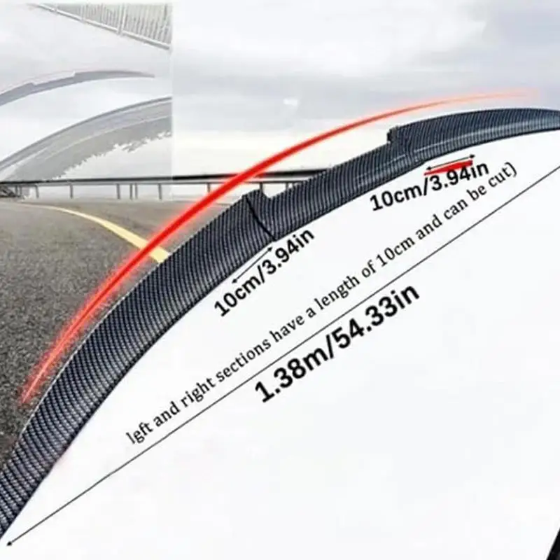 Подходит для большинства автомобилей спойлер на заднее крыло трехступенчатое