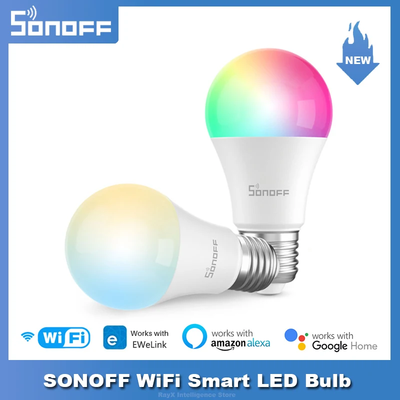 

SONOFF WiFi Smart LED Bulb B05/B02 E27 Base RGB Lamp Smart Home Dimmable Via Ewelink App Remote Control For Alexa Google Home