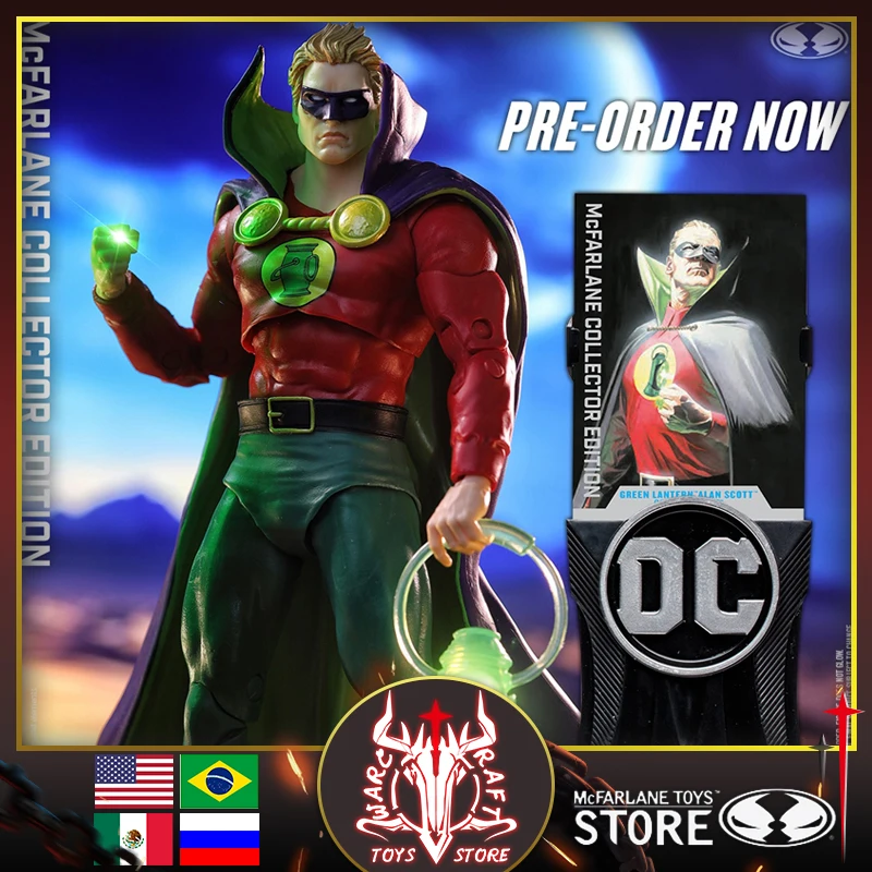 

Mcfarlane DC Multiverse Зеленый Фонарь Алан Скотт (день мести) 7-дюймовая экшн-фигурка