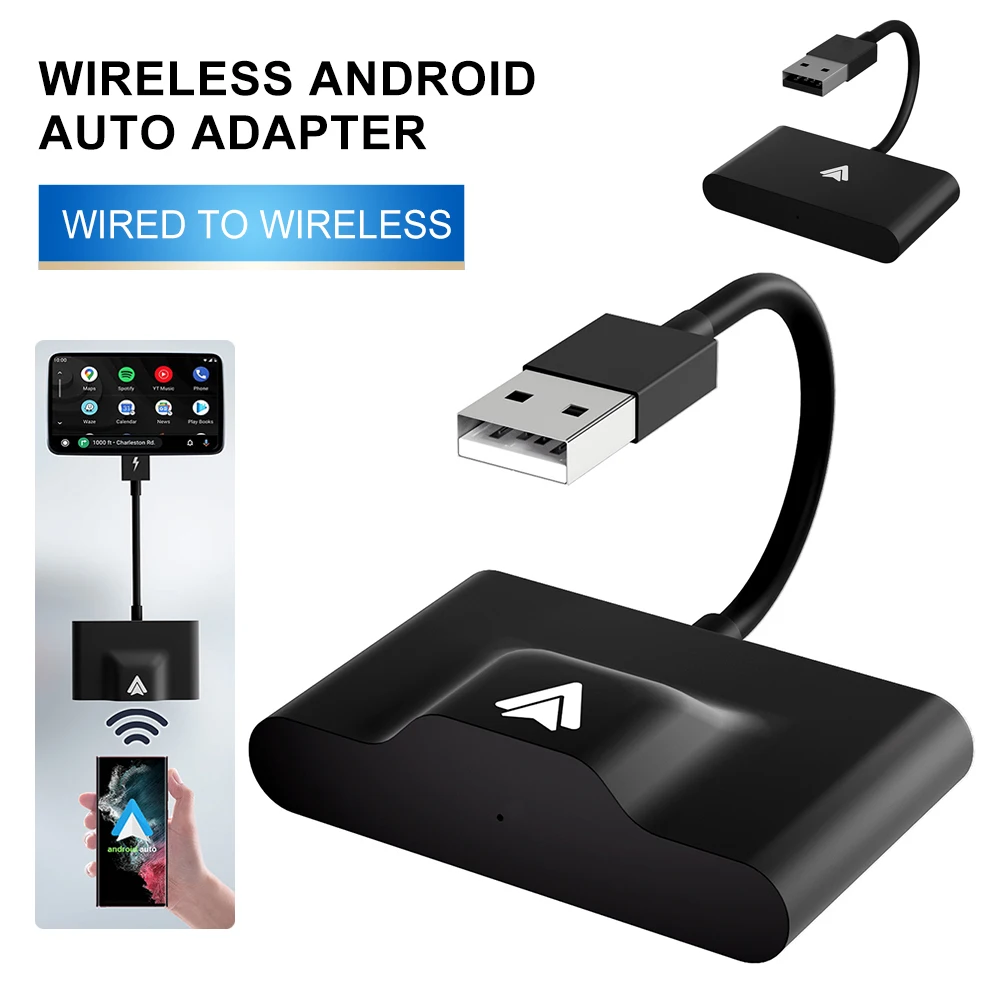 

For Android 6.0 And Later Wireless Carplay Dongle Wireless Auto Car Adapter Plug Play WiFi Auto Pairing OTA Update Online