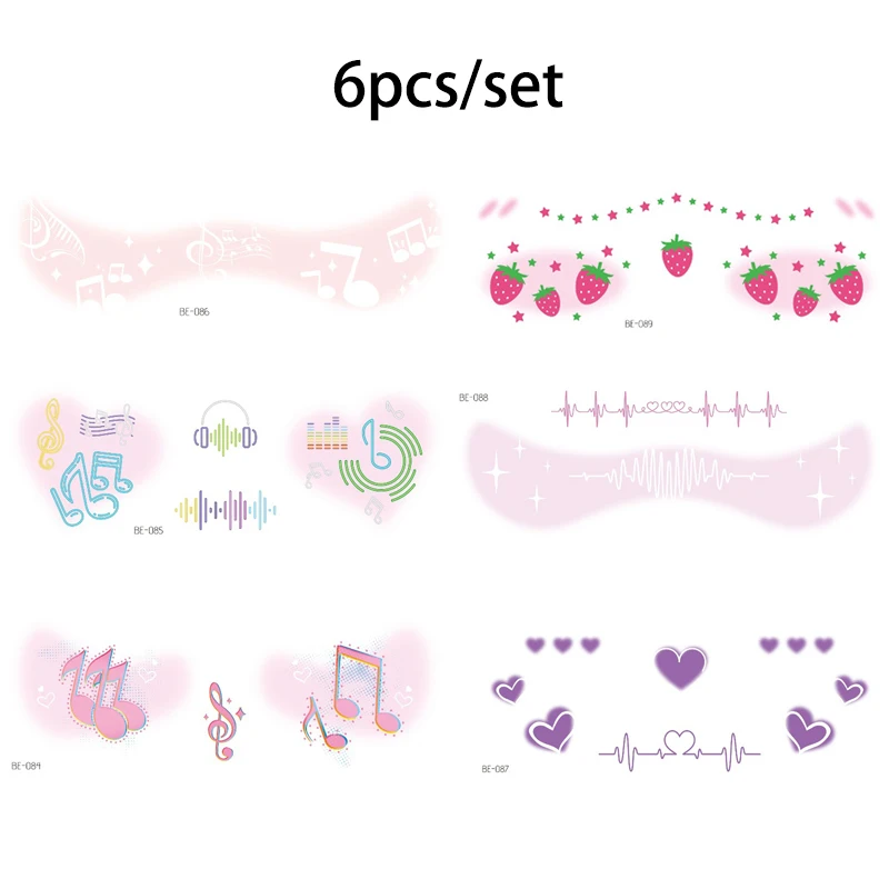 Водостойкая наклейка с надписью Love Heart лицевая тату радуга снежинка зимняя для