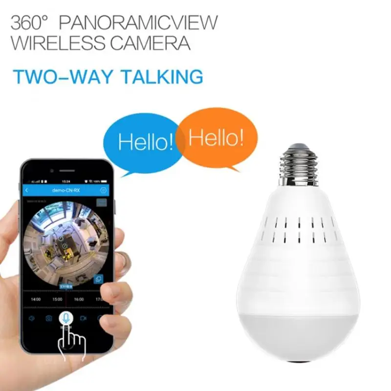 

V380 Pro WIFI Bulb Camera Panoramic 360° VR Smart Home HD Wireless Camera 3MP 5MP LED Lights CCTV Security