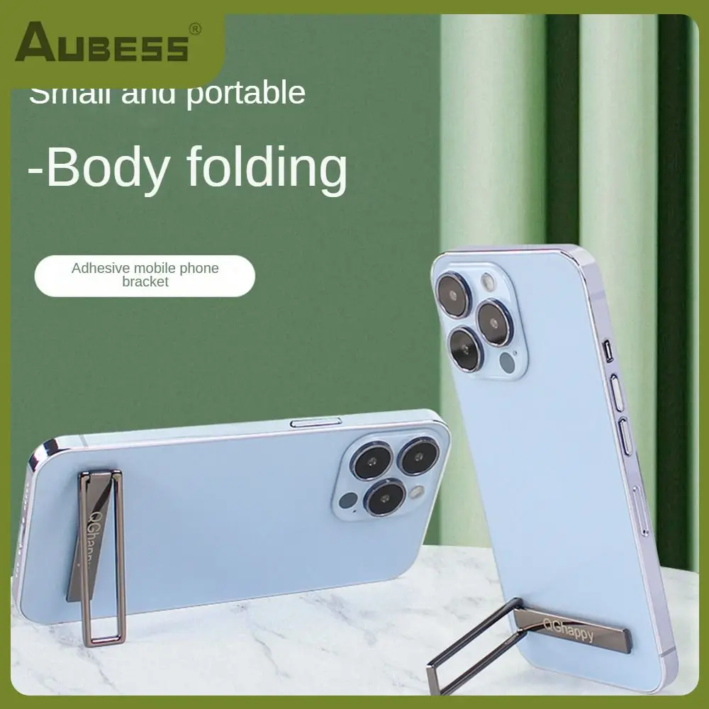 

Invisible Mobile Phone Stand Zinc Alloy Desktop Stand Creative Mobile Phone Bracket Foldable For Iphone Desk Cell Phone Holder
