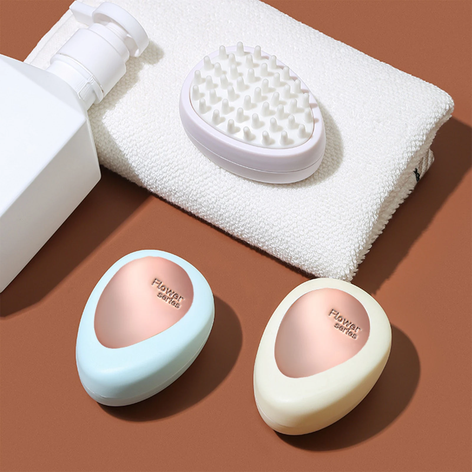 

Creative Petal Silicone Shampoo Brush Reusable Multipurpose Scalp Massage Brush for Women Men Hair Brush Durable Soft B88