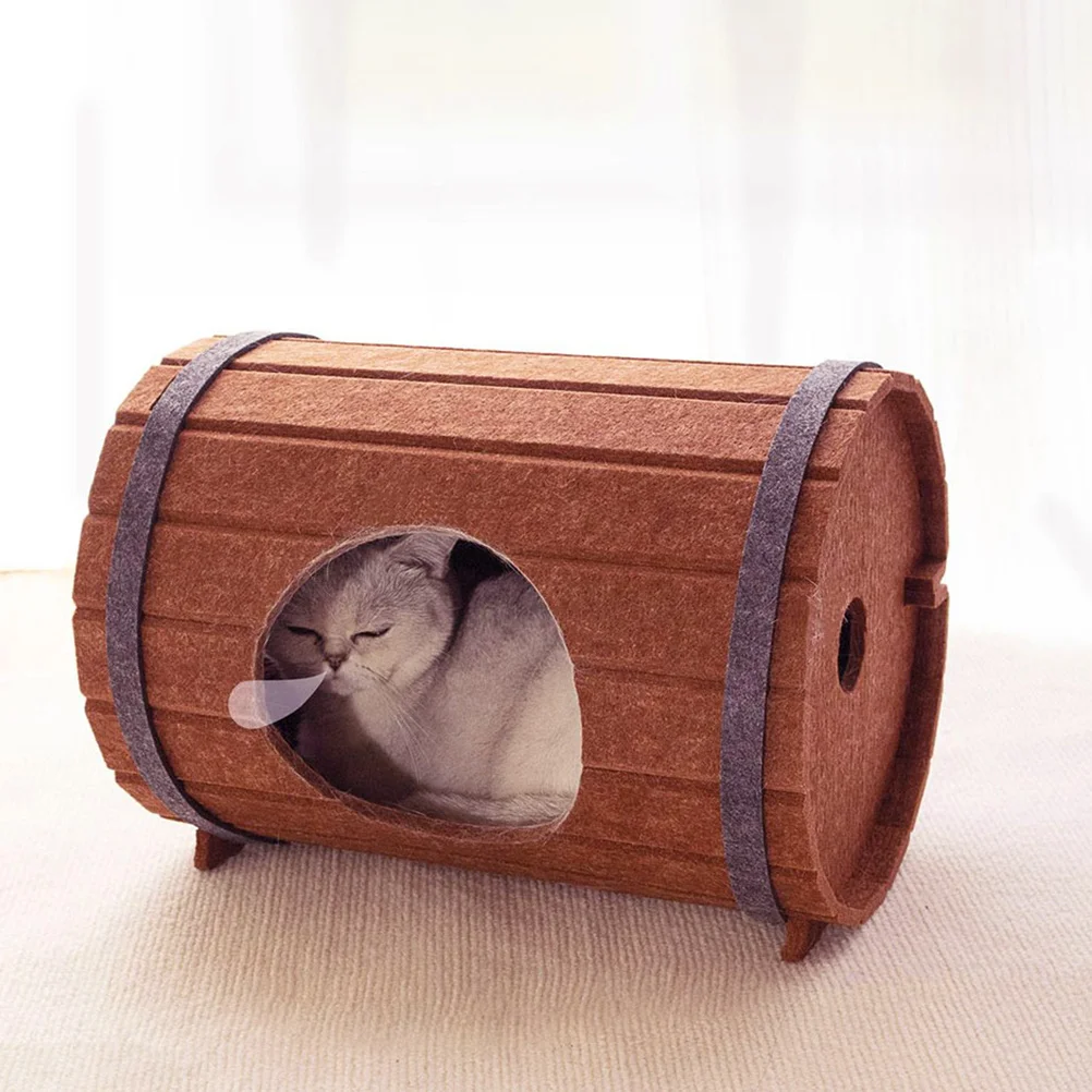 

Cat Supply Pet Playing House Felt Houses Multi-function Convenient Anti-scratch Bed Small Pets Nest Breathable