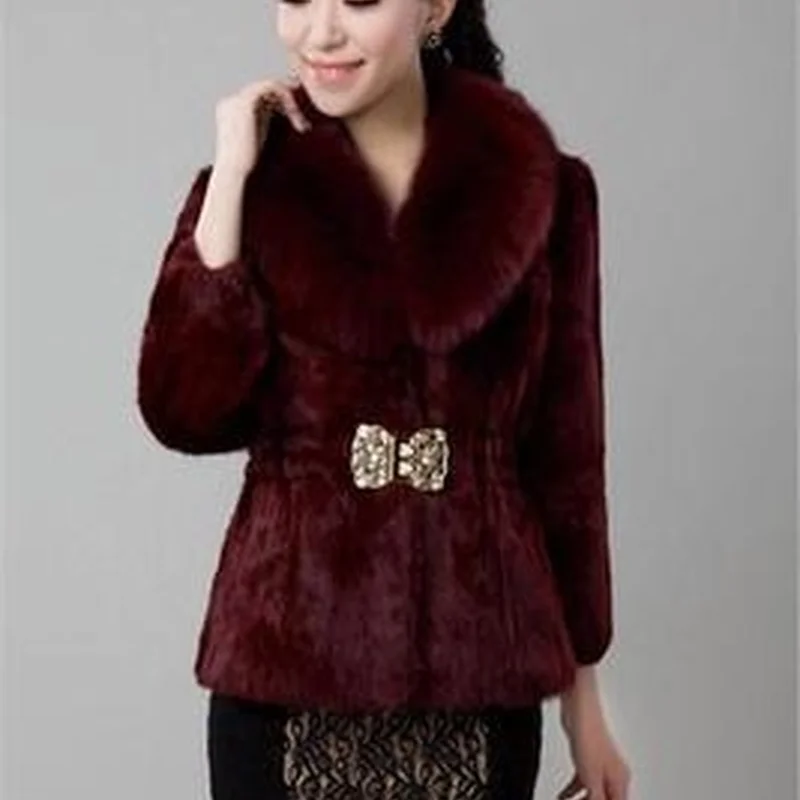 Fashion Short Fur Coat Women Jacket 2023 Autumn Winter Warm Imitation Rabbit Hair Short Korean Loose Large Fur Collar Women Coat